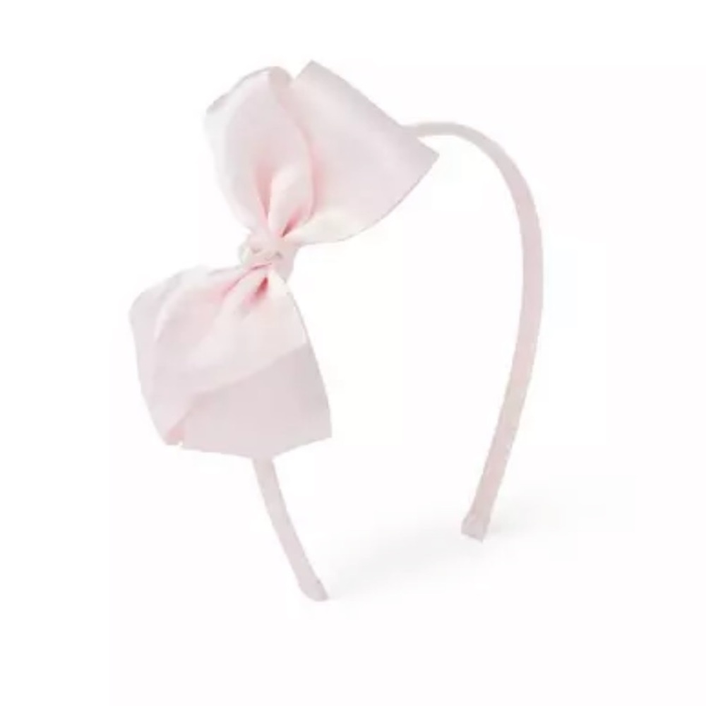 Janie and Jack Bow Headband Barely Pink